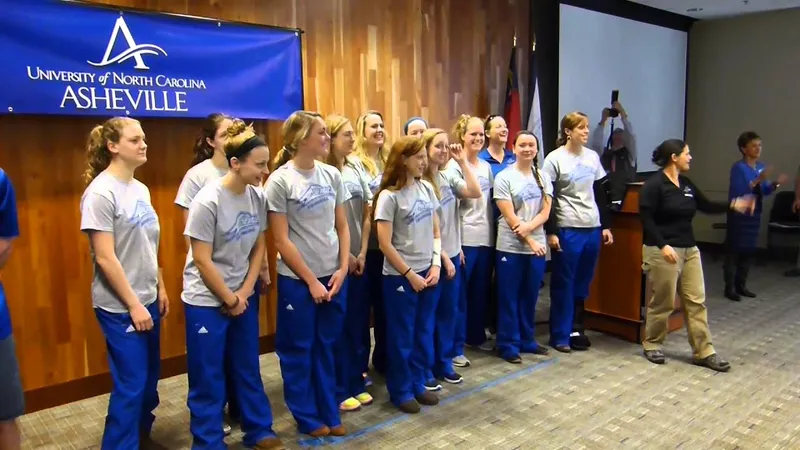 UNCA Women's Swim Team, 2013 Employee Recognition Day